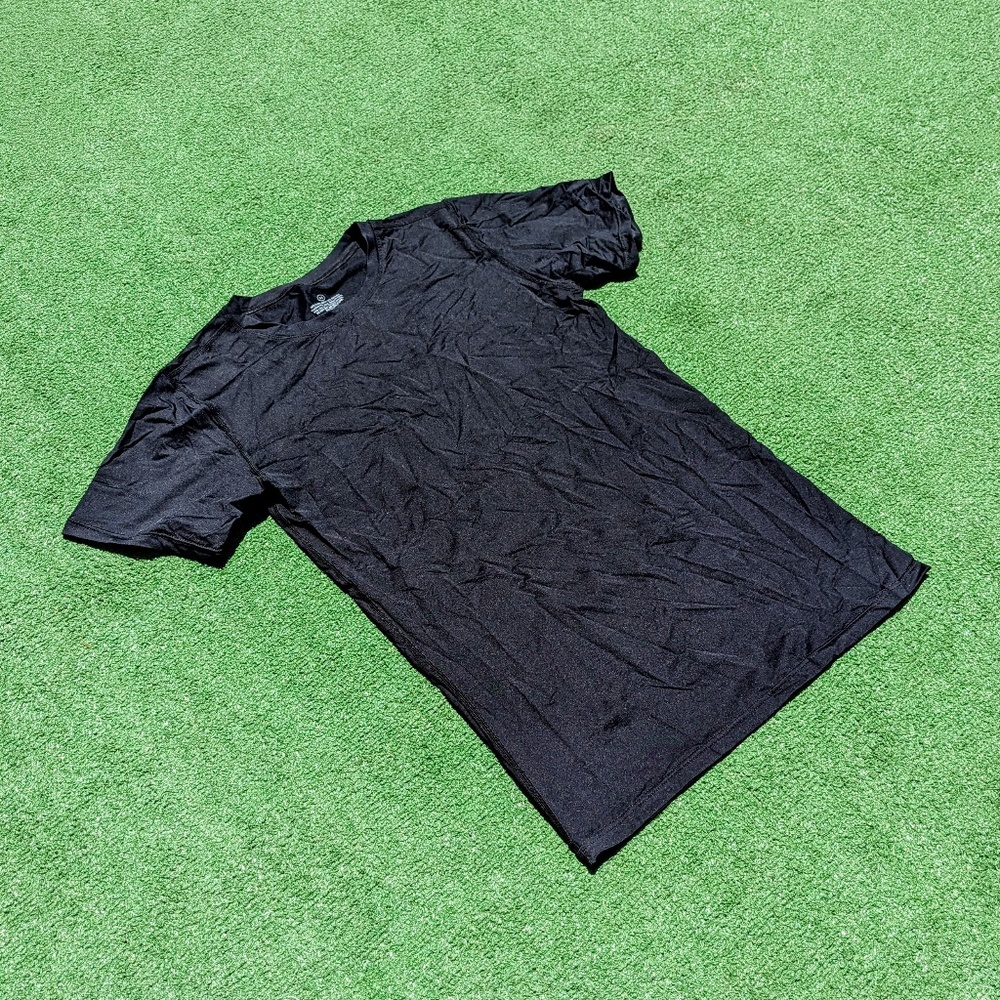 Copper Compression Support Shirt Mens Large Black Short Sleeve Crew Neck EUC